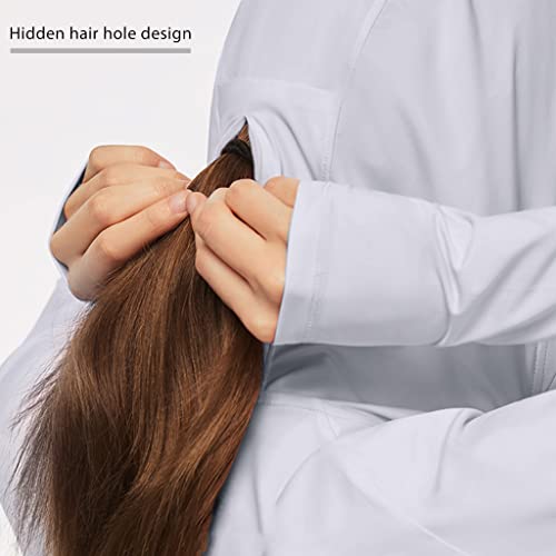 PALAY Sun Protection Jacket for Women, UPF 50+ Hoodie Jacket with Face Cover, Stylish Summer Long Sleeve Zip Up Cooling Shirt for Outdoor Riding, Hiking - Grey PALAY Sun Protection Jacket for Women, UPF 50+ Hoodie Jacket with Face Cover, Stylish Summer Long Sleeve Zip Up Cooling Shirt for Outdoor Riding, Hiking - Grey